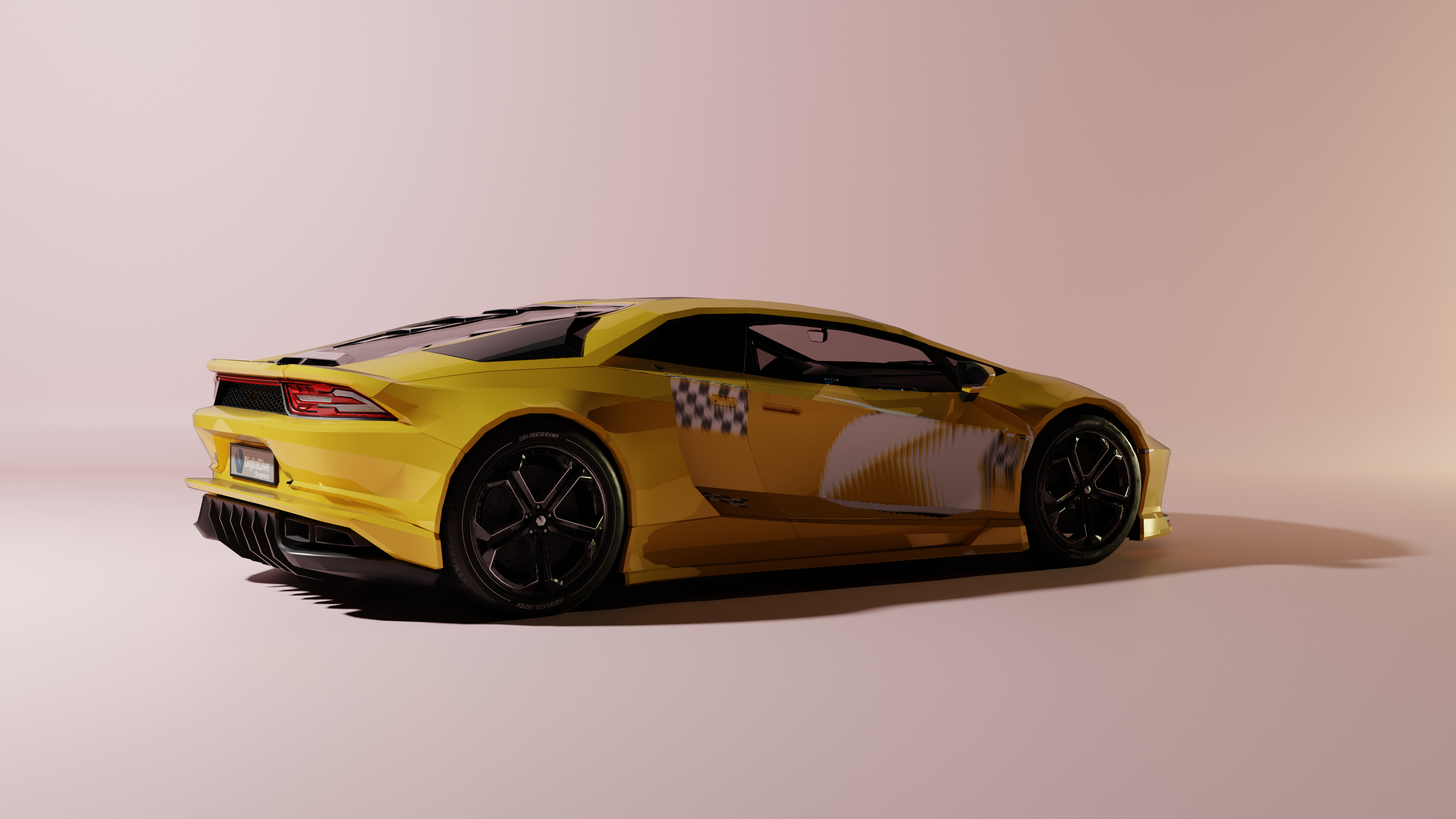 Supercar Concept Model Low-poly 3D model_2