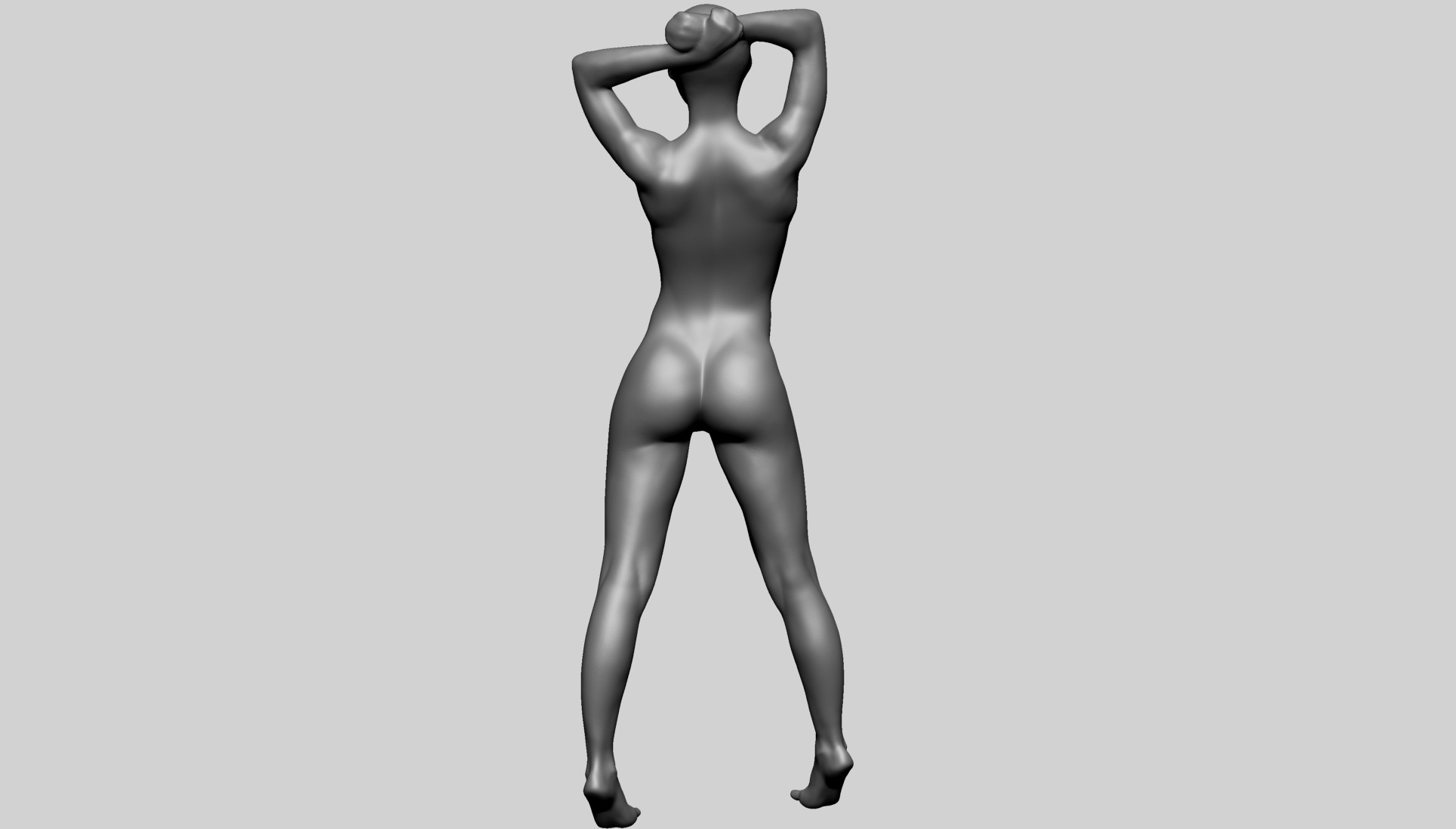 Female Pose Study 3D model_3