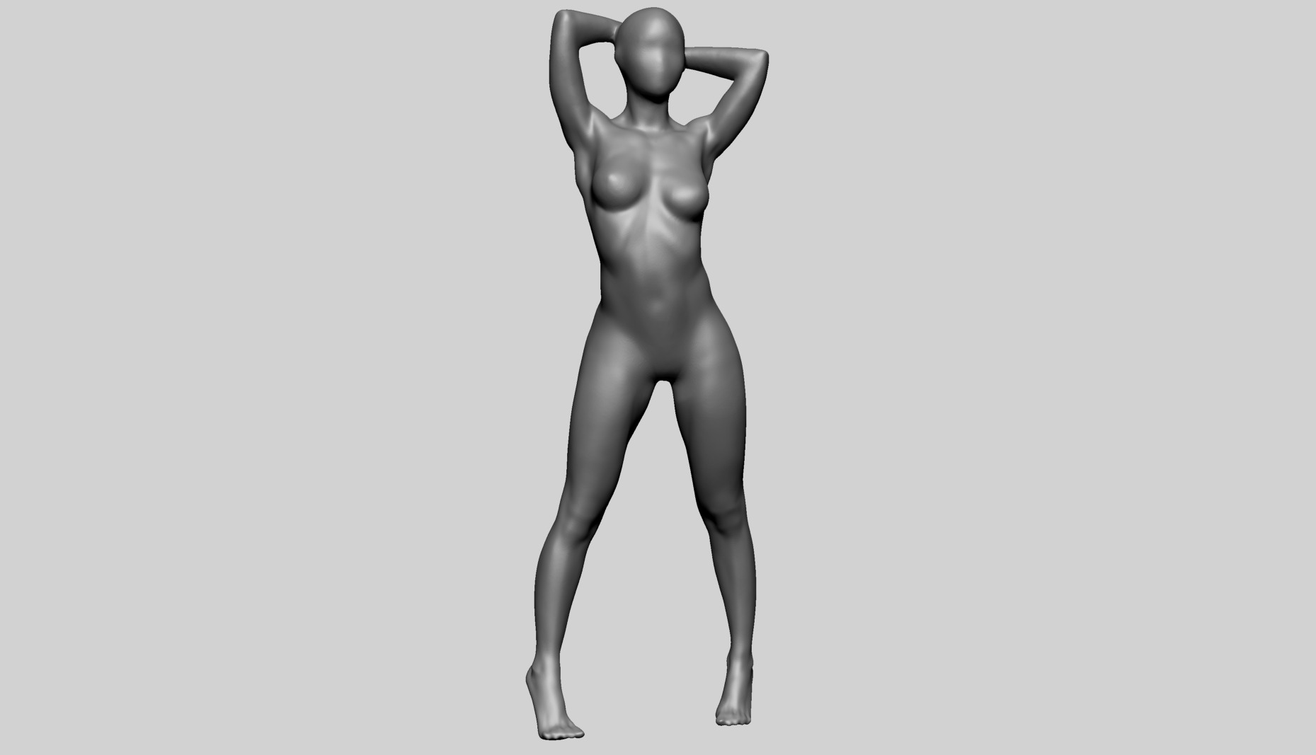 Female Pose Study 3D model_5