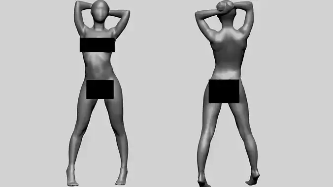 Female Pose Study 3D model