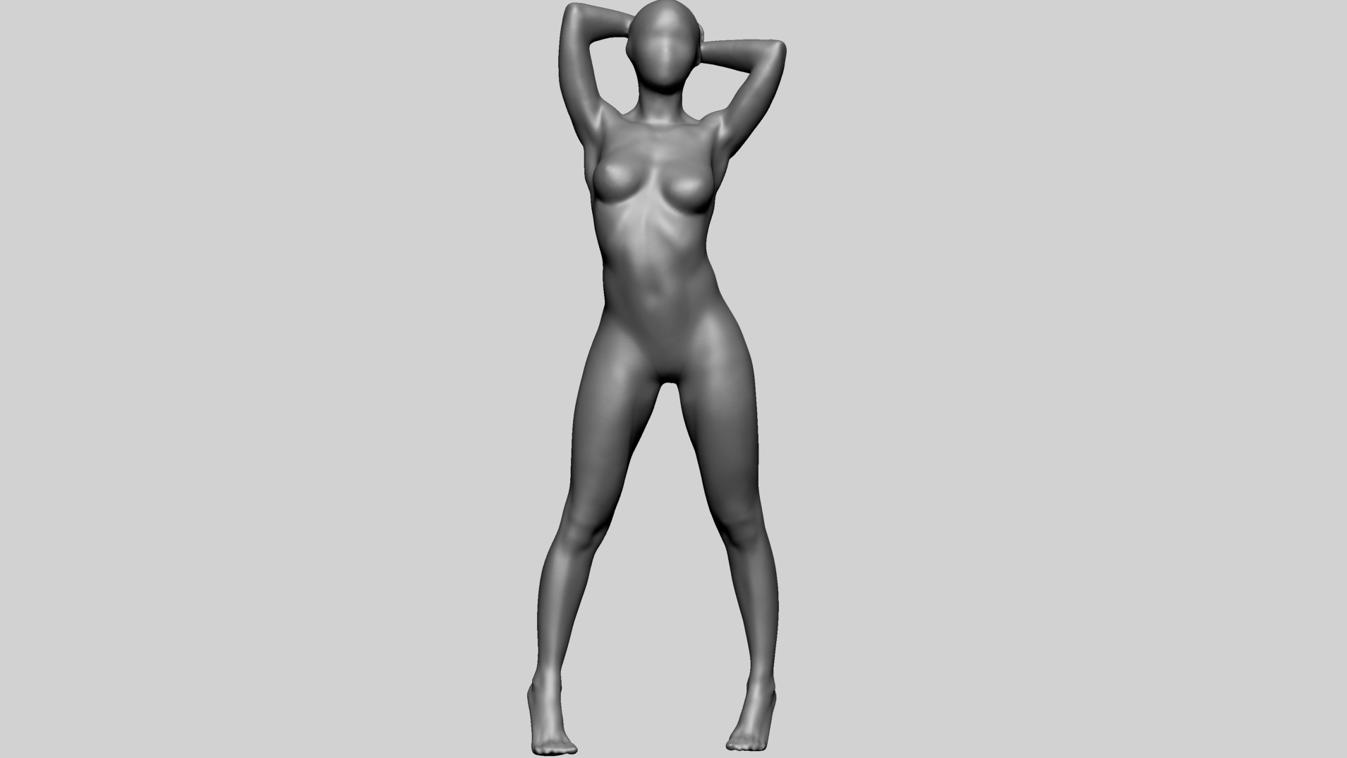 Female Pose Study 3D model_2