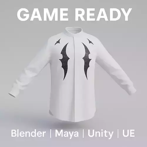 Game-Ready Stylish Long Sleeve Shirt Bat Pattern 