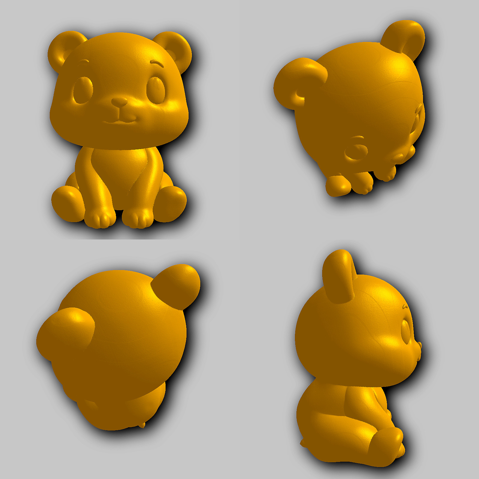 Bear - Kawaii Animals Collection 3D print model_1