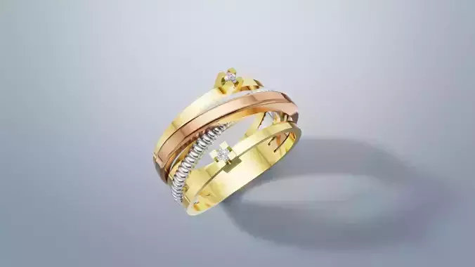 Stylish Ring 3 D print model C 49