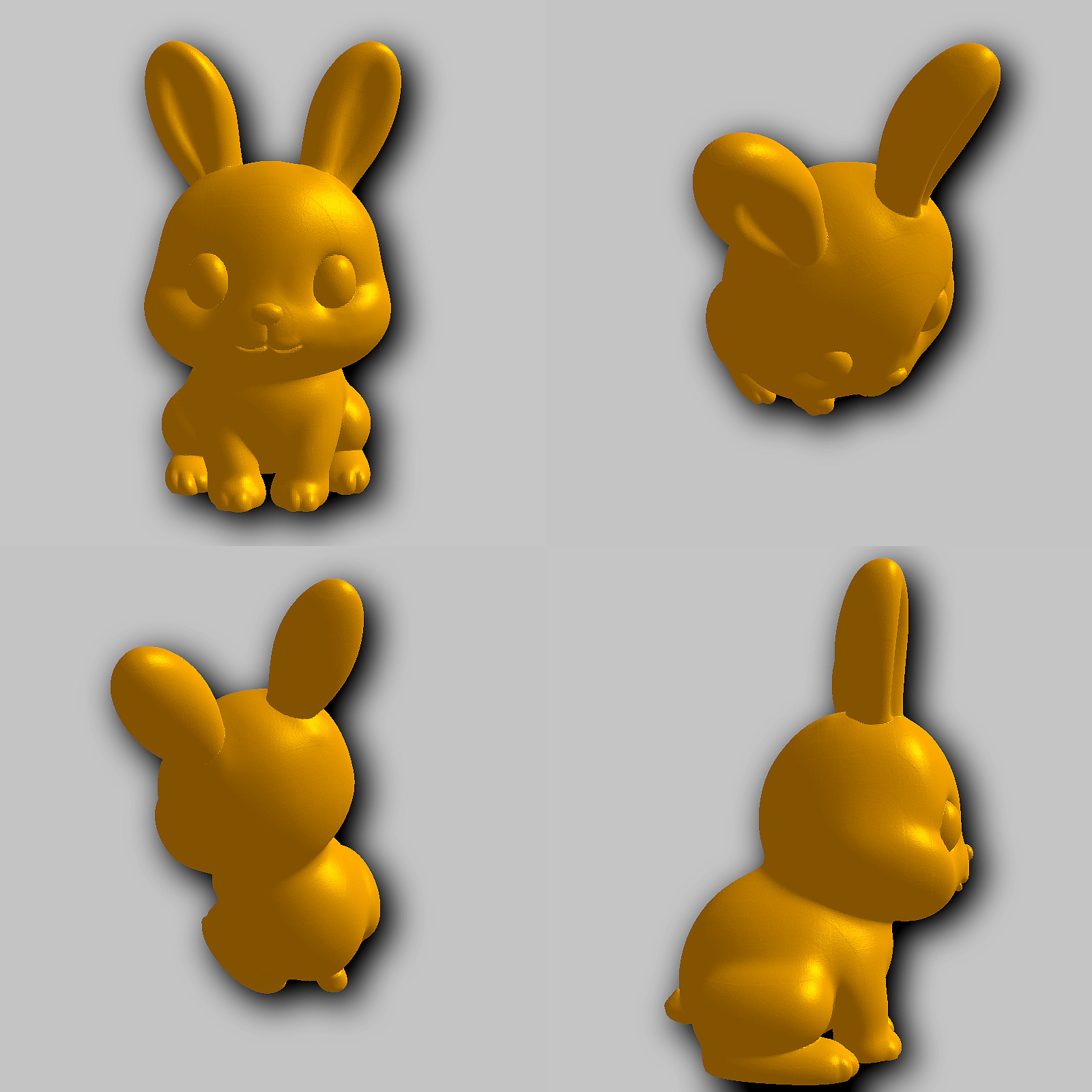 Bunny - Kawaii Animals Collection 3D print model_1