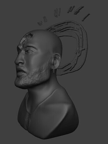 3d head 3D print model