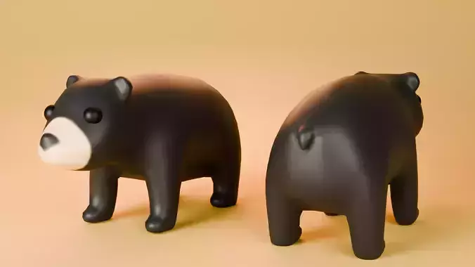 lowpoly Black bear 
