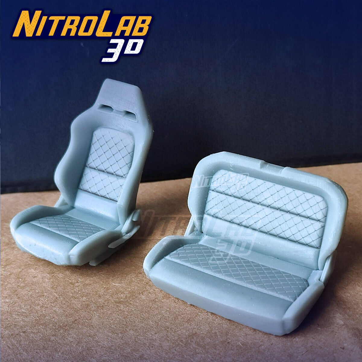 Diamond pattern Seats FH4 1-24th scale 3D print model_1