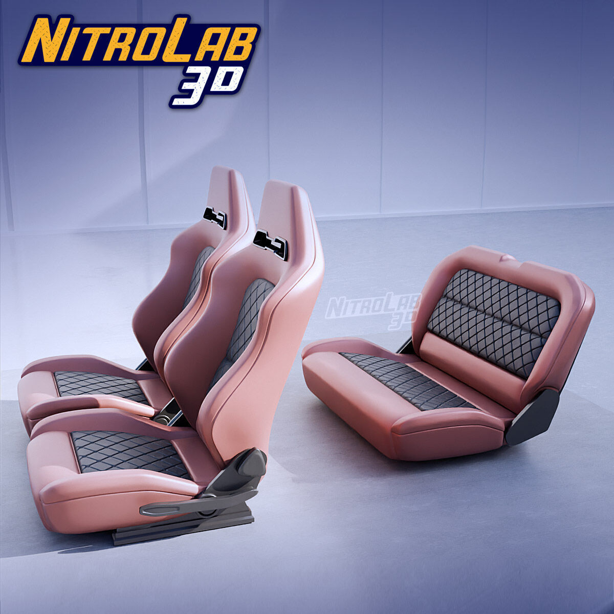 Diamond pattern Seats FH4 1-24th scale 3D print model_2