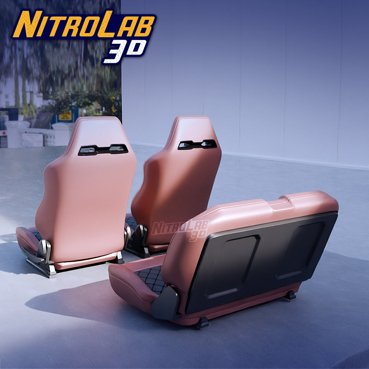 Diamond pattern Seats FH4 1-24th scale 3D print model_3