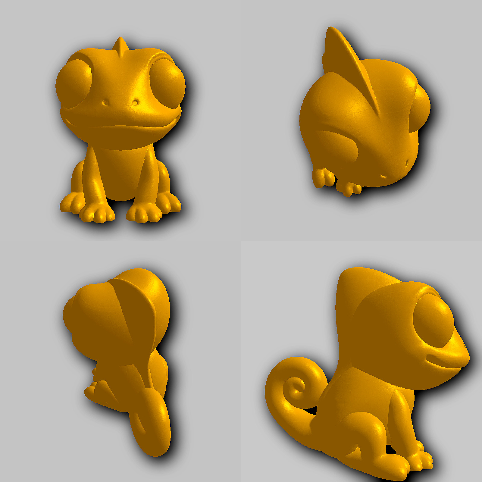 Chameleon - Kawaii Animals Collection 3D print model_1