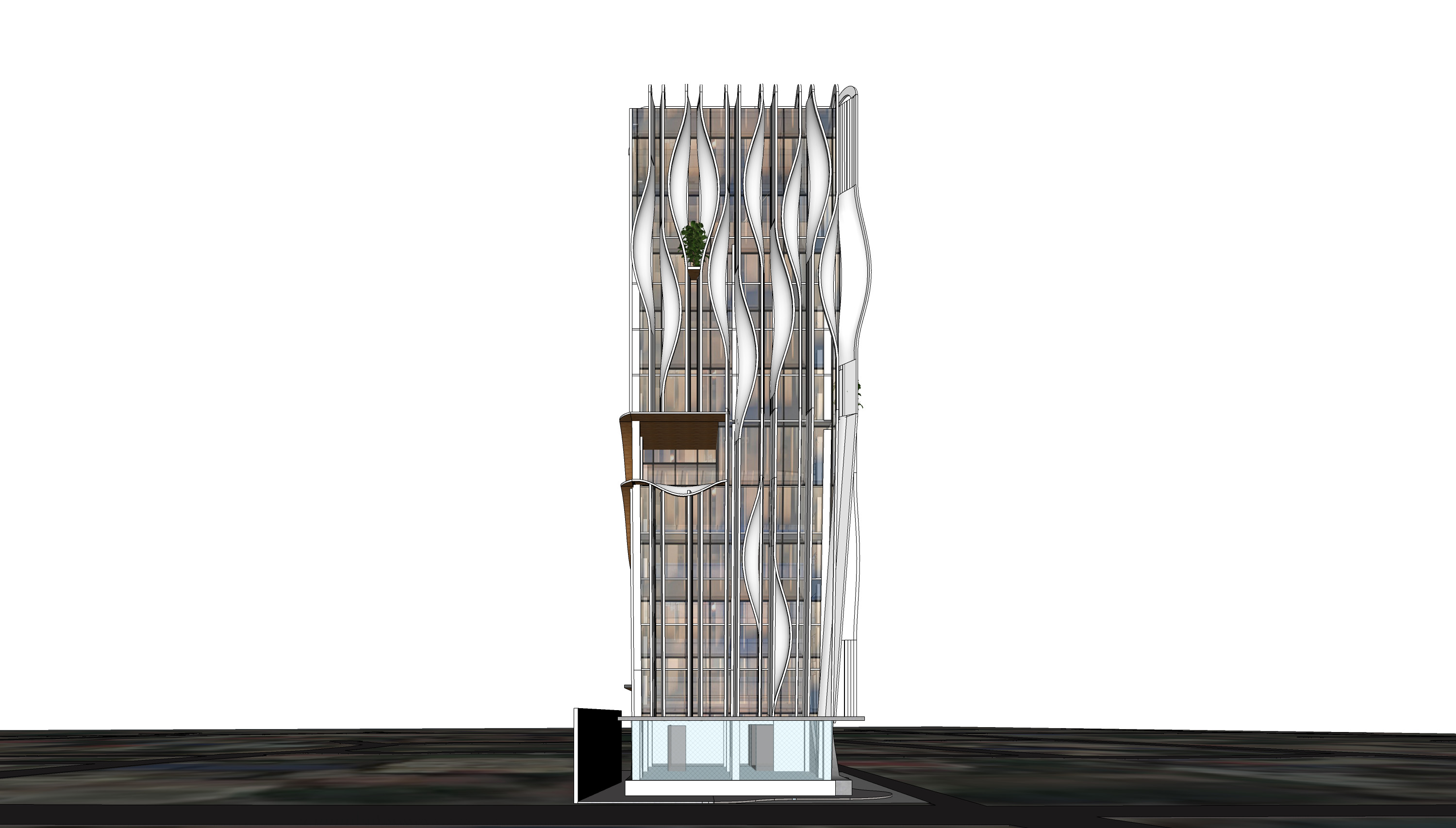 High-Rise Commercial Building  3D model_7