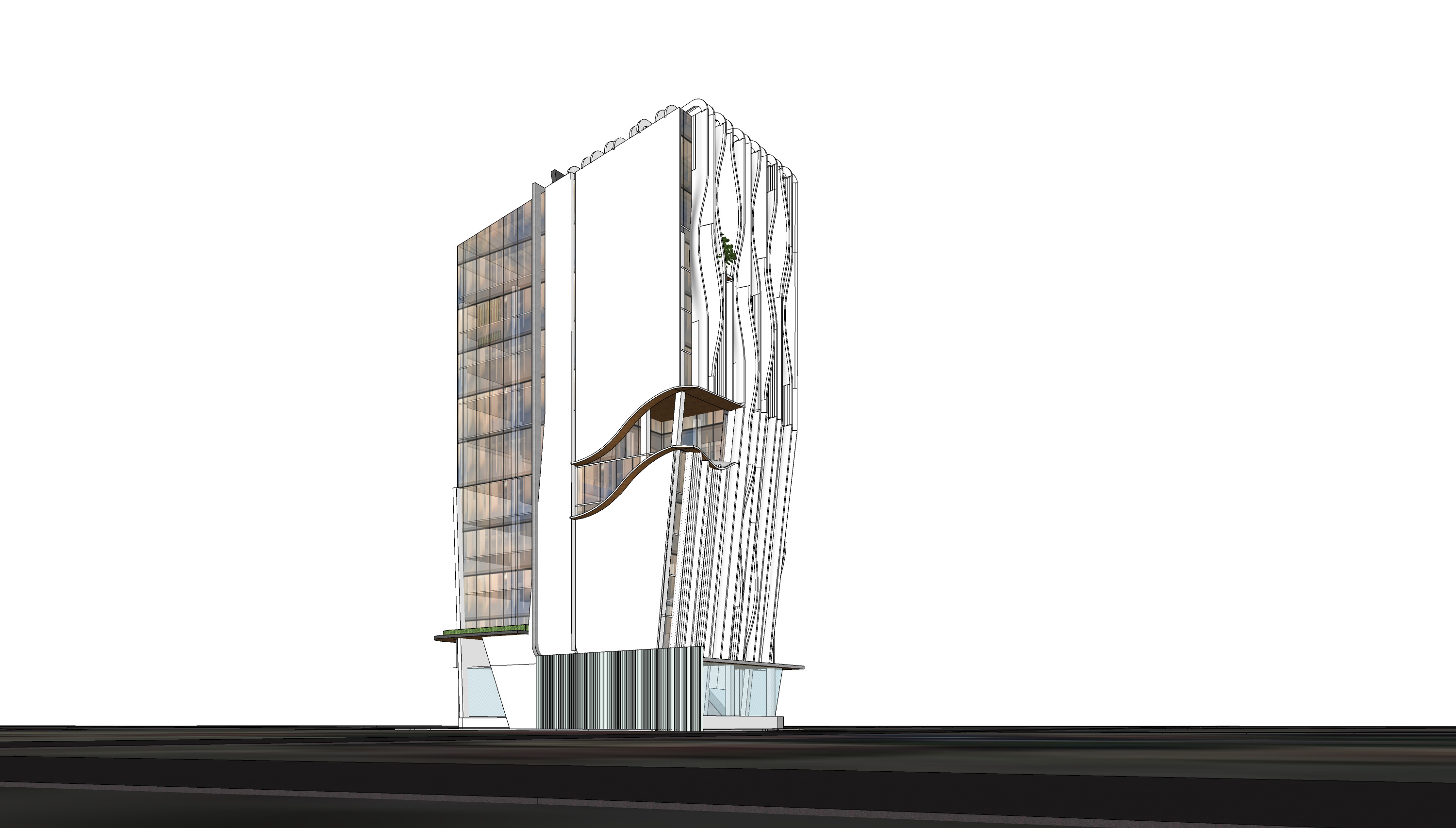 High-Rise Commercial Building  3D model_6