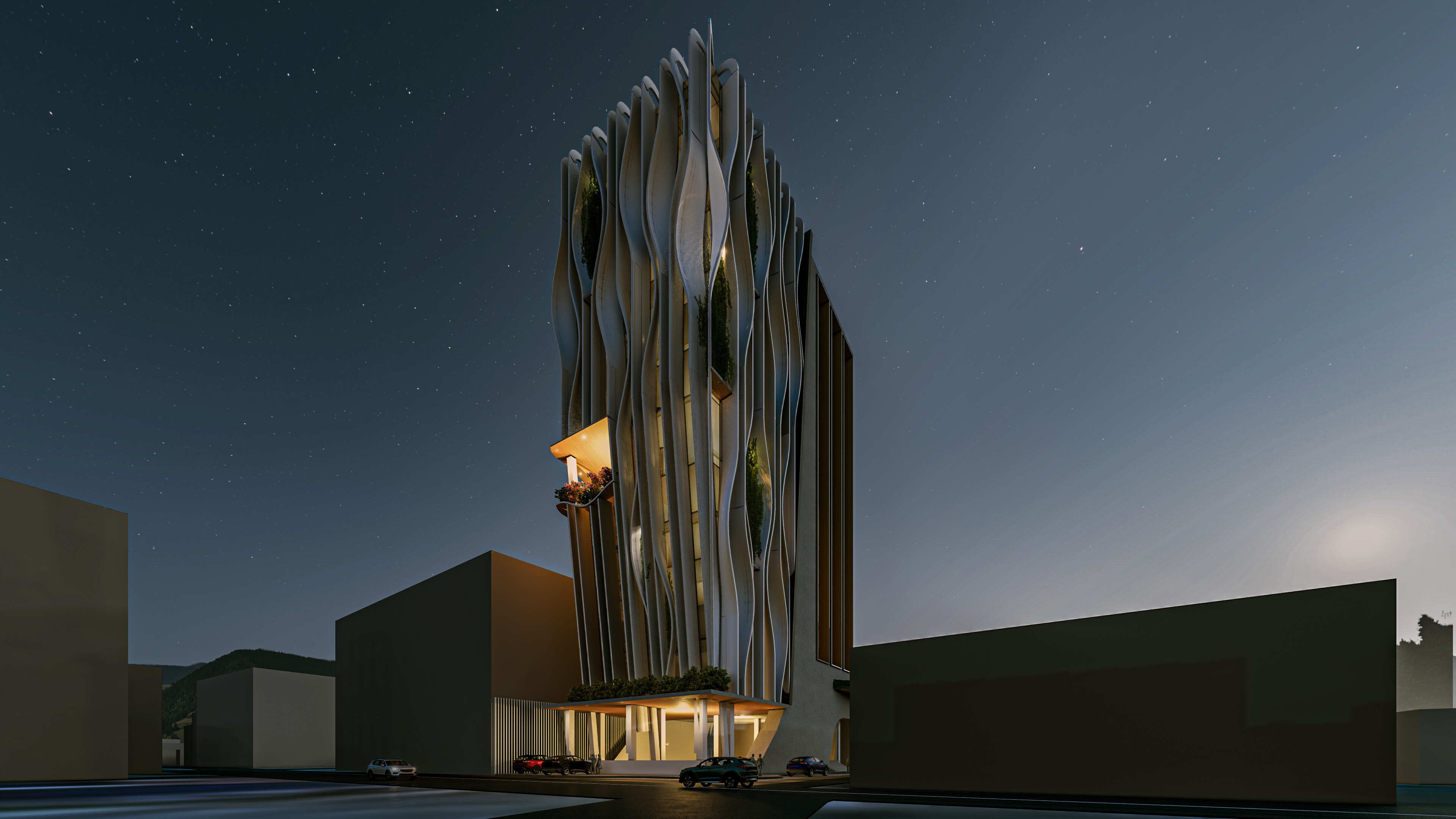 High-Rise Commercial Building  3D model_2