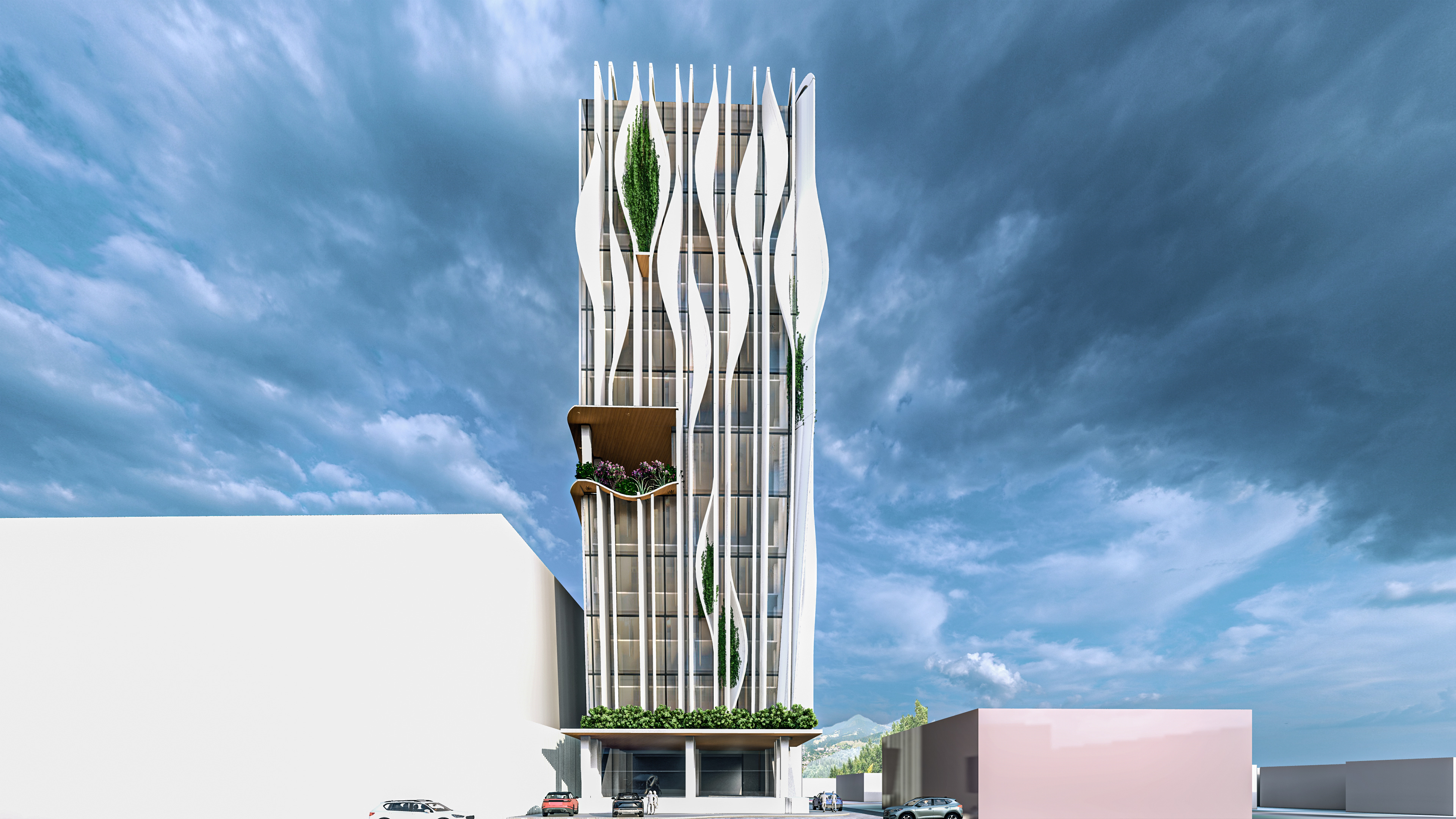 High-Rise Commercial Building  3D model_1
