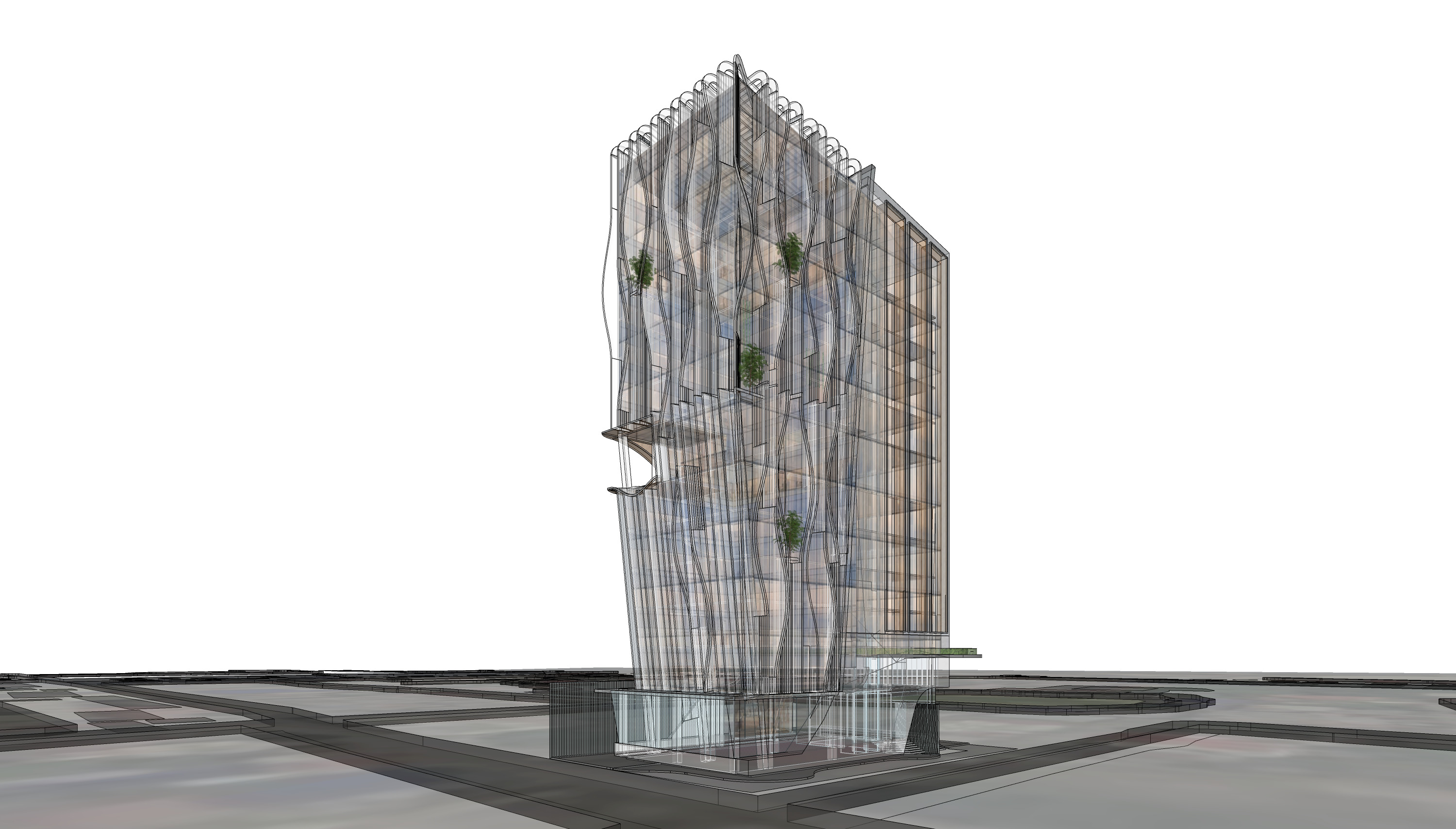High-Rise Commercial Building  3D model_11