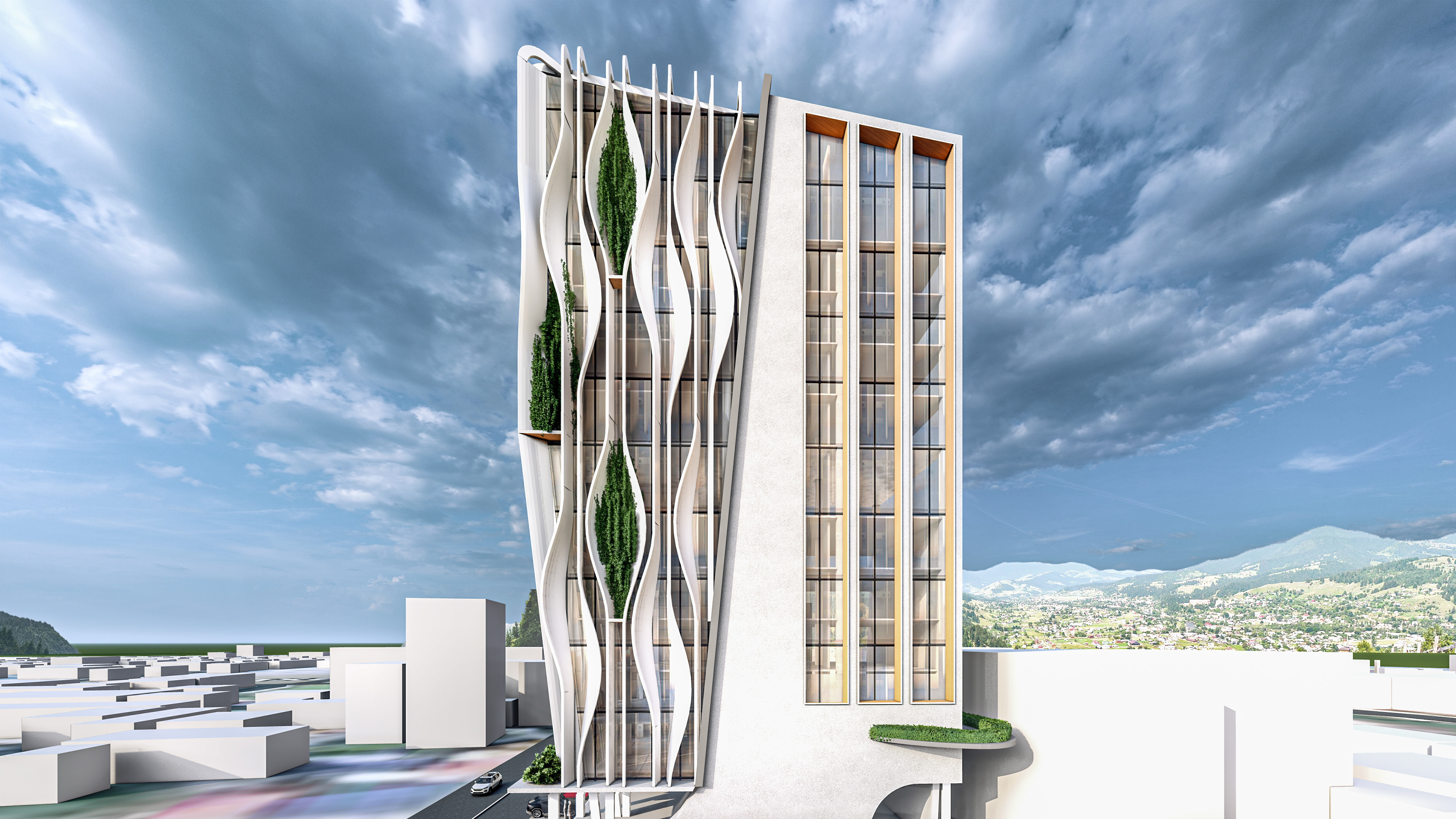 High-Rise Commercial Building  3D model_3