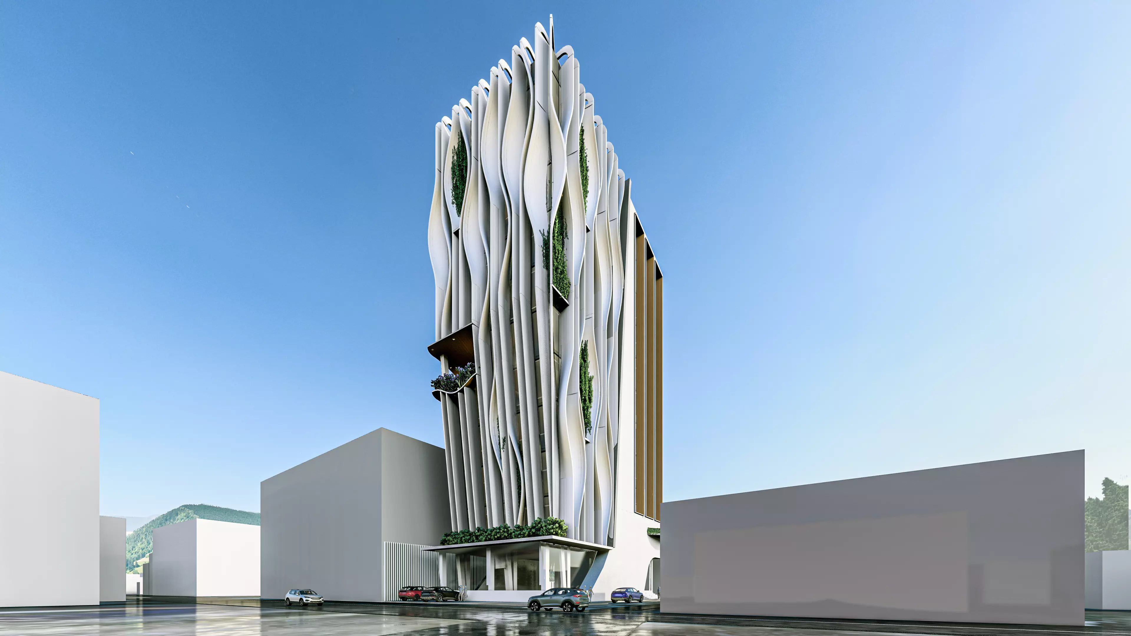 High-Rise Commercial Building  3D model_0