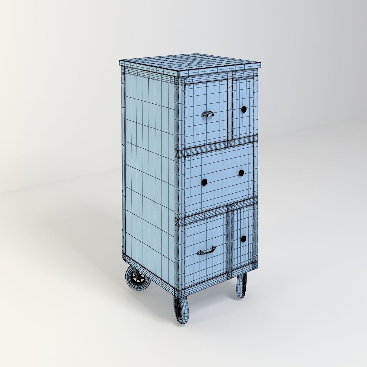 Retro Cupboard 15 3D model_3