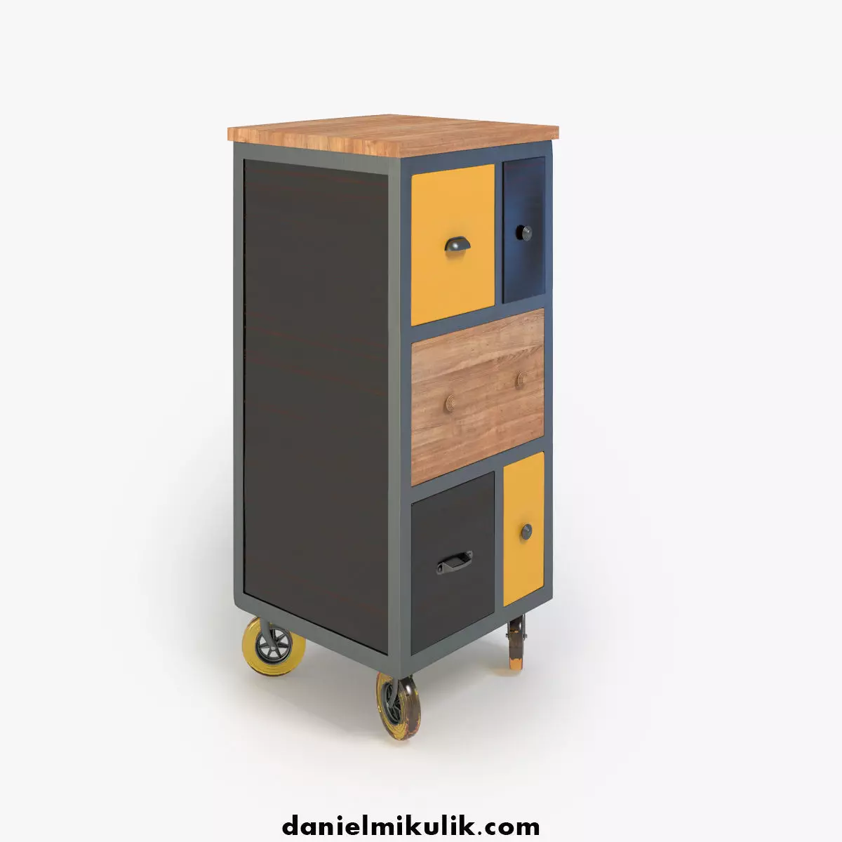 Retro Cupboard 15 3D model_0