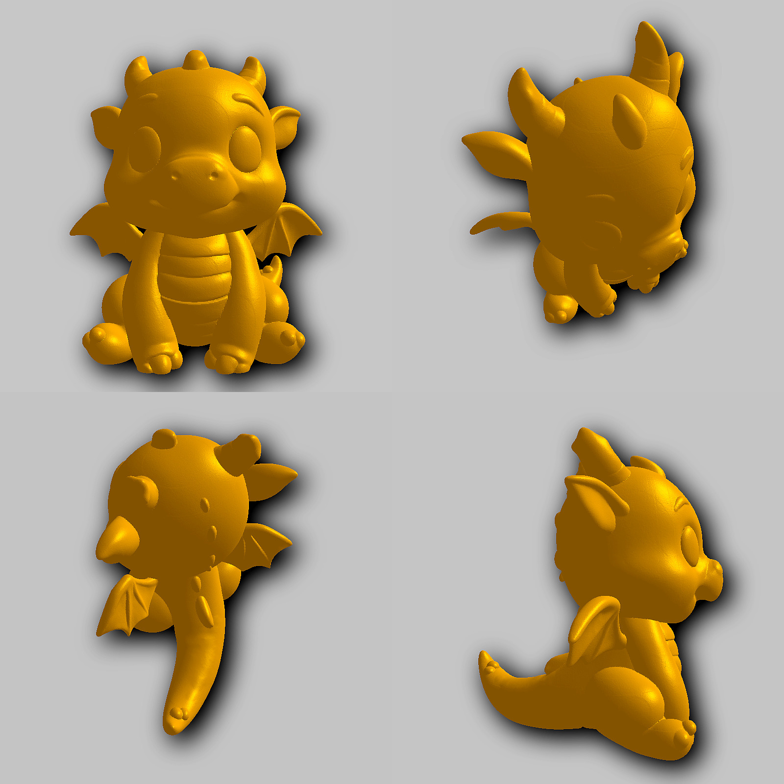 Dragon - Kawaii Animals Collection 3D print model_1