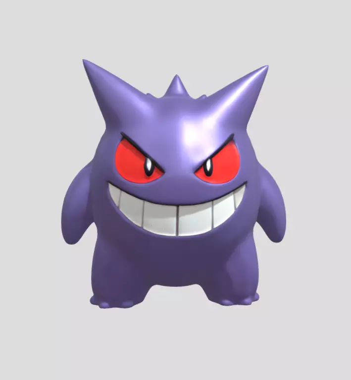 Gengar Pokemon 3D Model PBR Textured Game Ready Low-poly 3D model