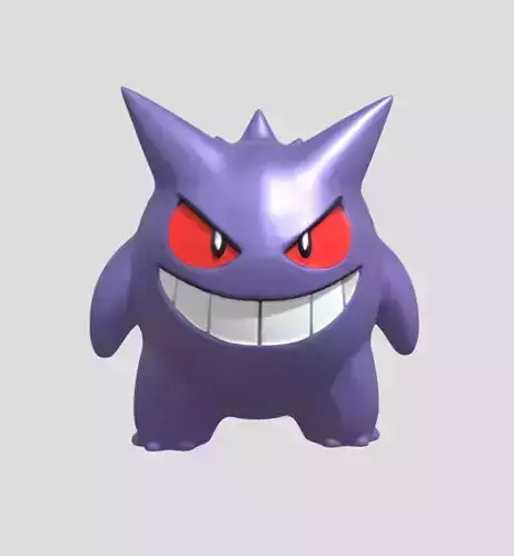 Gengar Pokemon 3D Model PBR Textured Game Ready