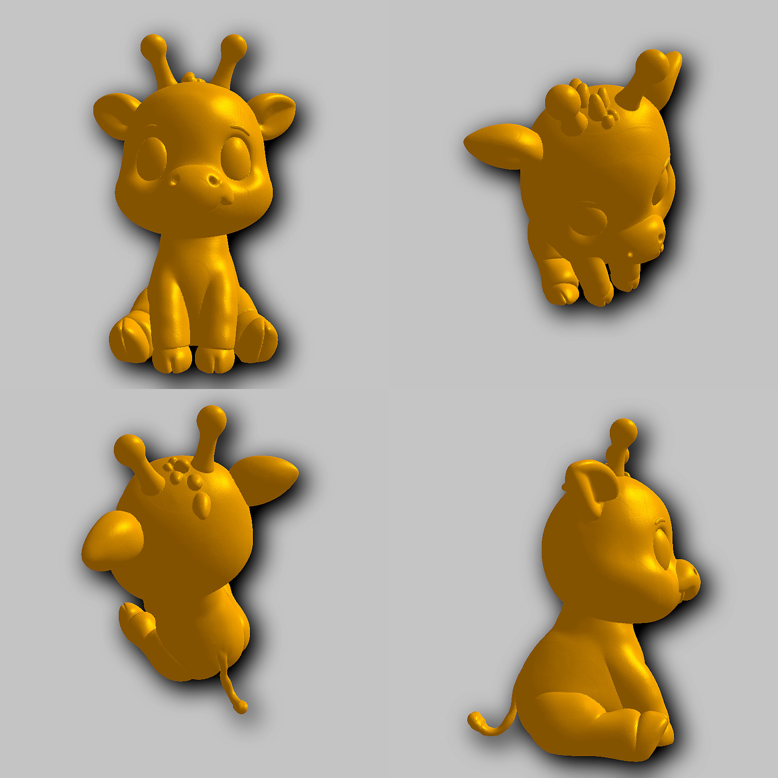 Giraffe - Kawaii Animals Collection 3D print model_1