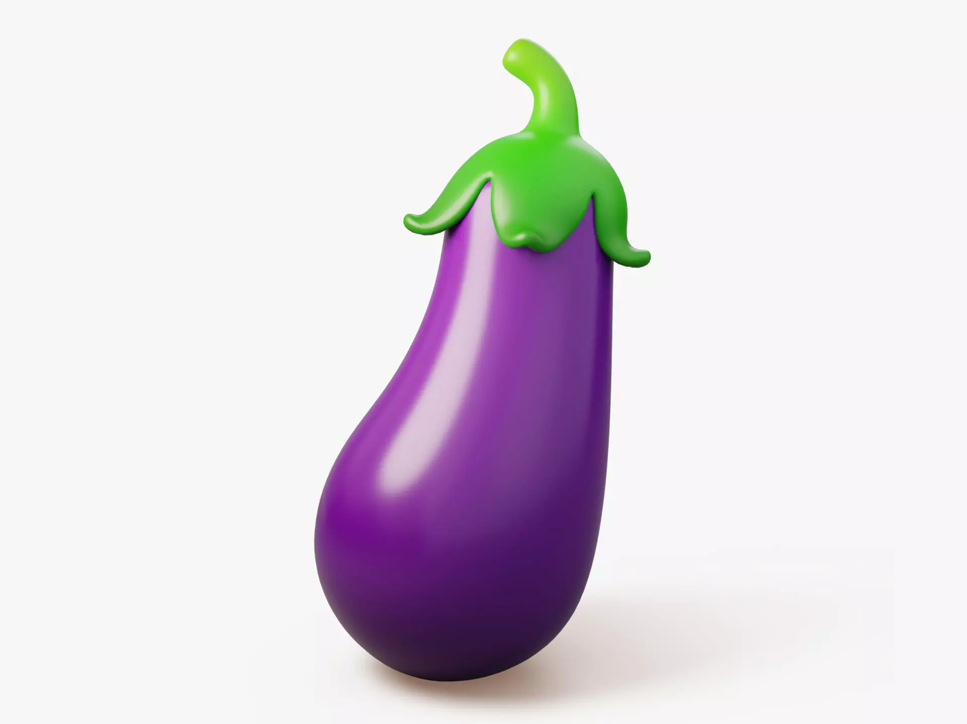 Stylized Eggplant 3D model_0