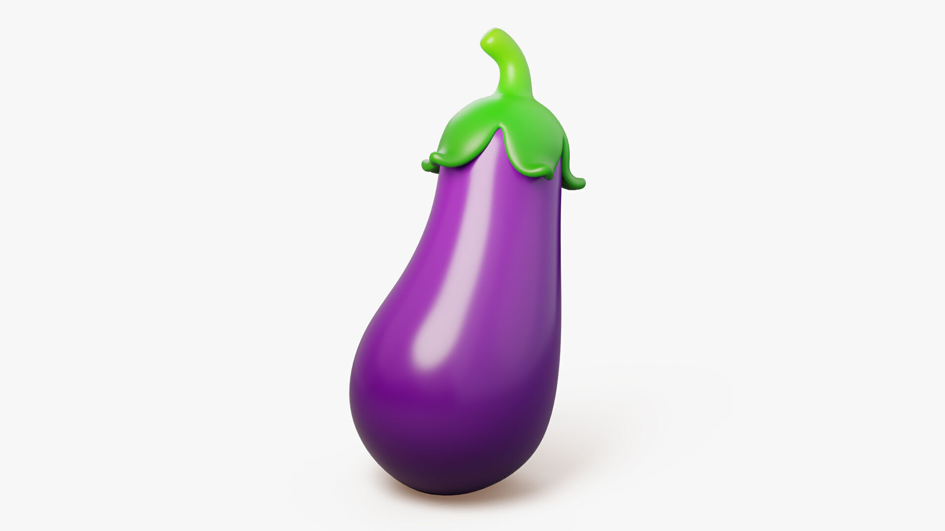 Stylized Eggplant 3D model_5