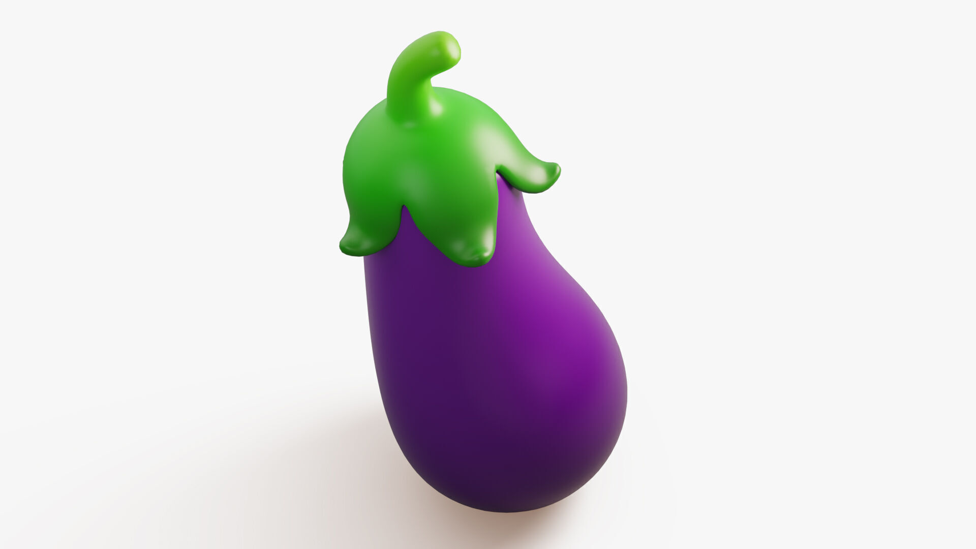 Stylized Eggplant 3D model_3