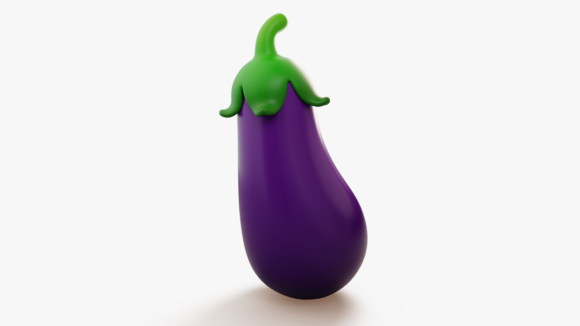 Stylized Eggplant 3D model_6