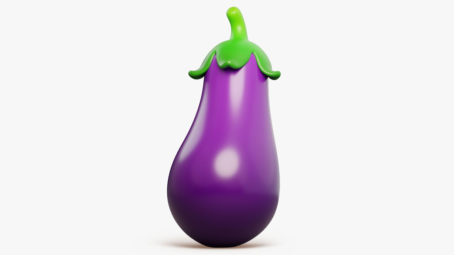 Stylized Eggplant 3D model_2