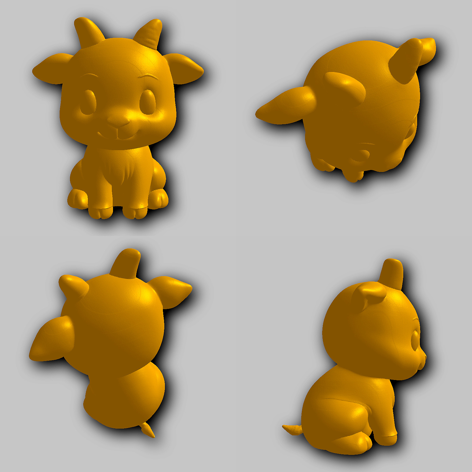 Goat - Kawaii Animals Collection 3D print model_1