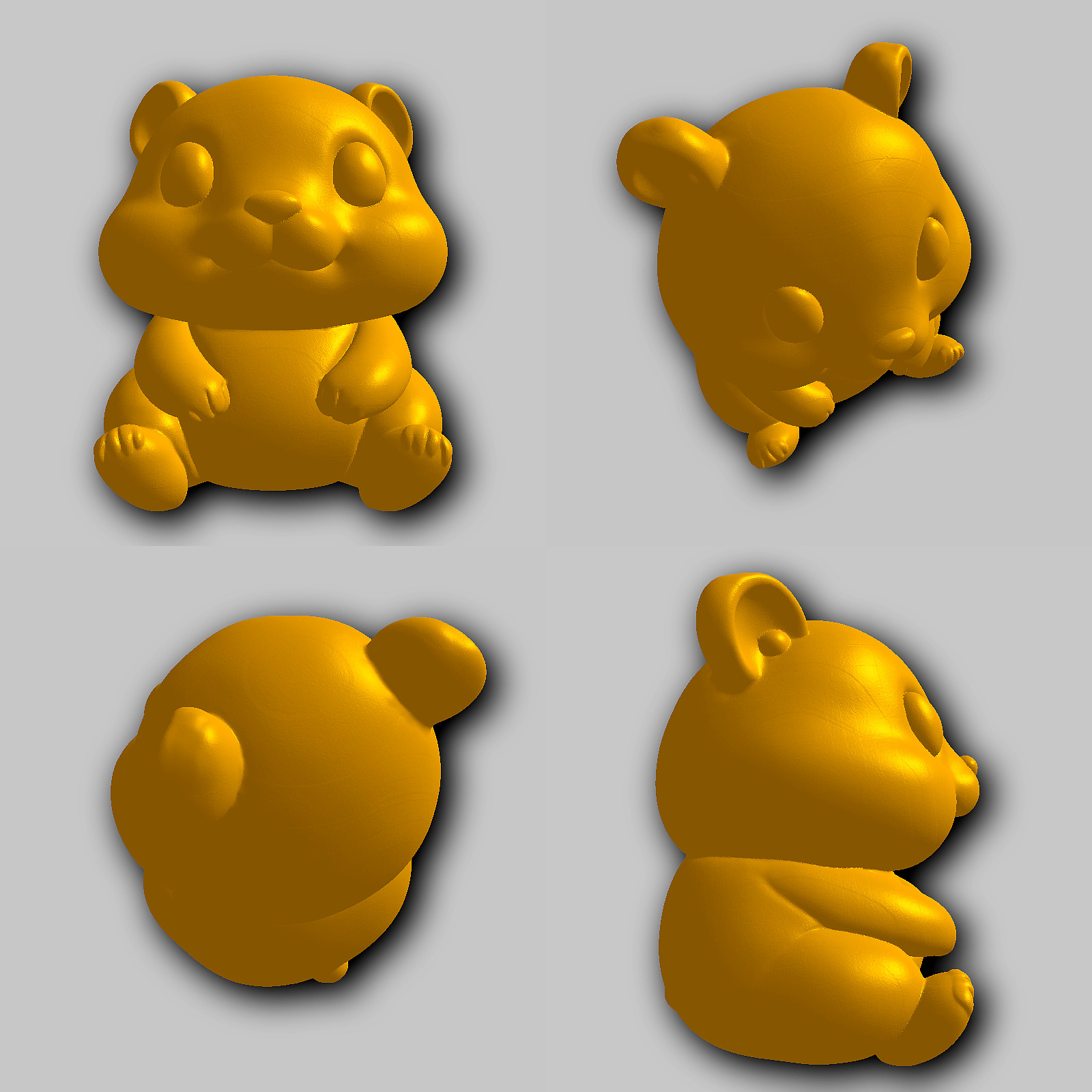 Hamster - Kawaii Animals Collection 3D print model_1