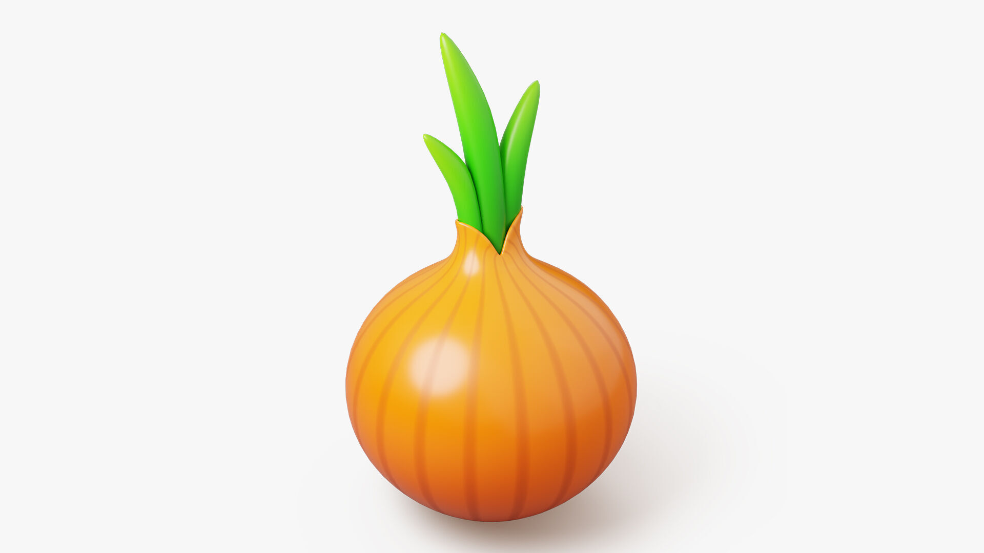 Stylized Onion 3D model_5
