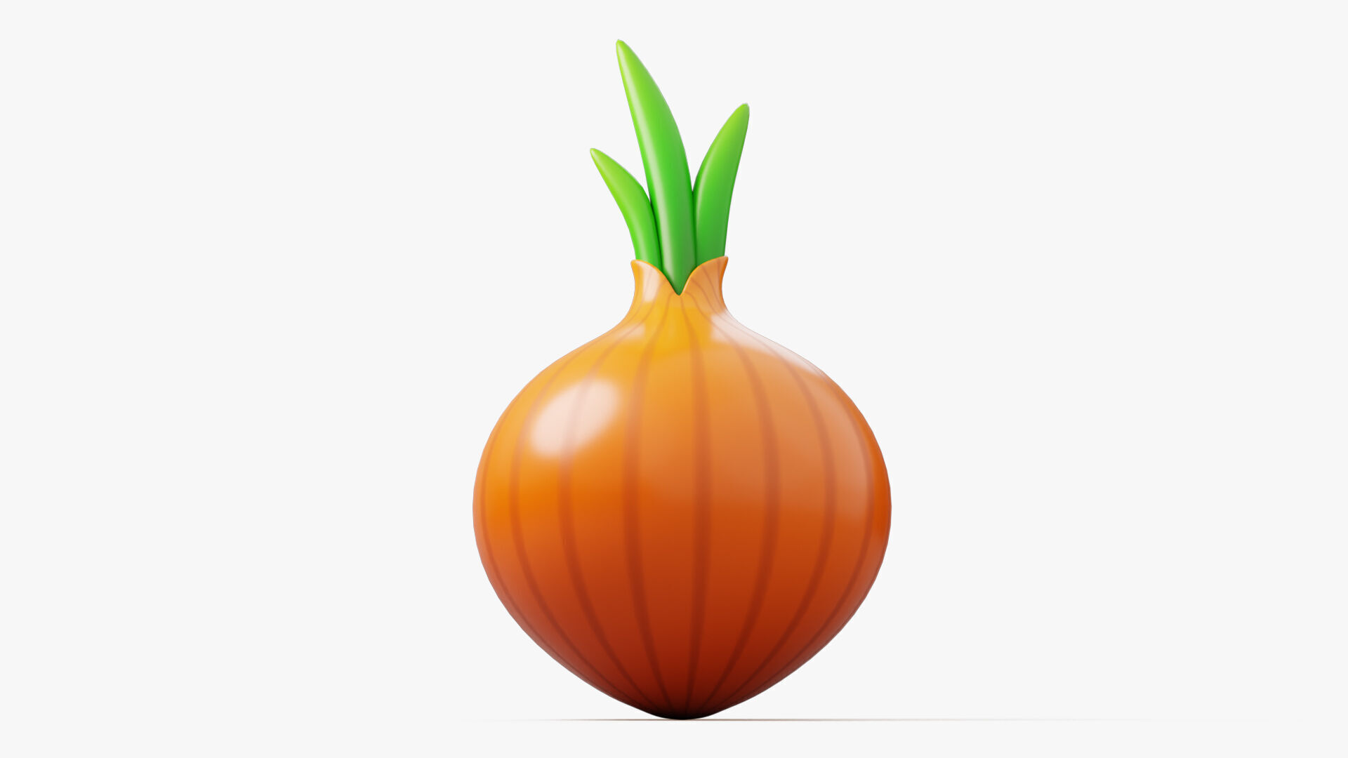Stylized Onion 3D model_2