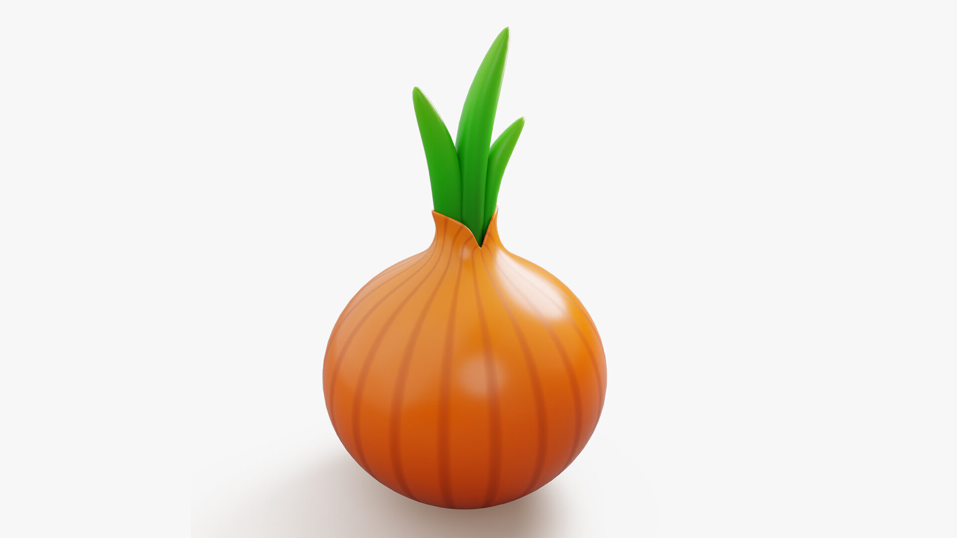 Stylized Onion 3D model_6