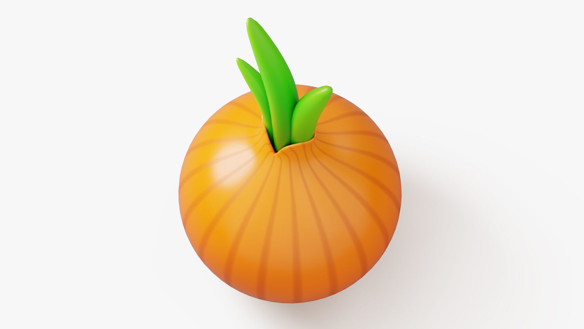 Stylized Onion 3D model_3