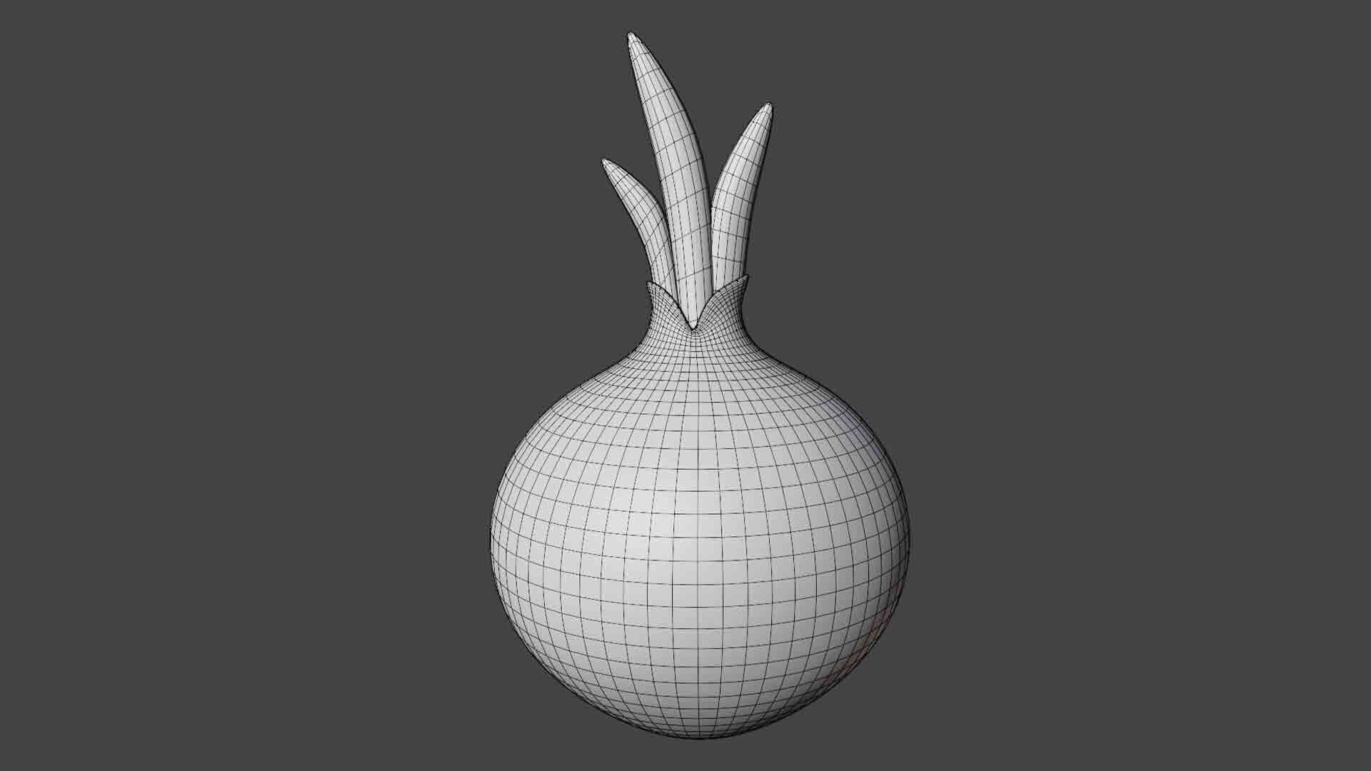 Stylized Onion 3D model_7