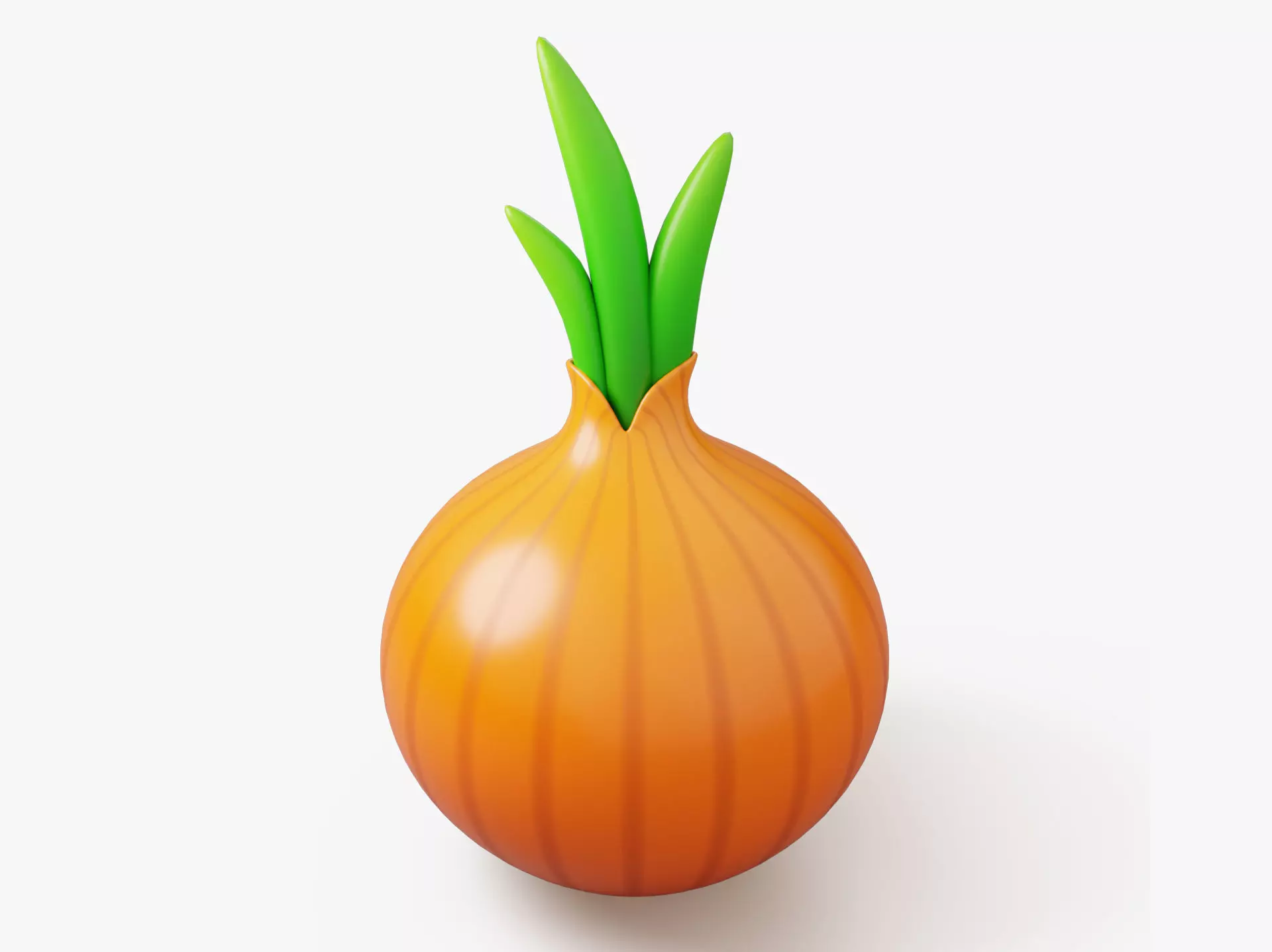 Stylized Onion 3D model_0