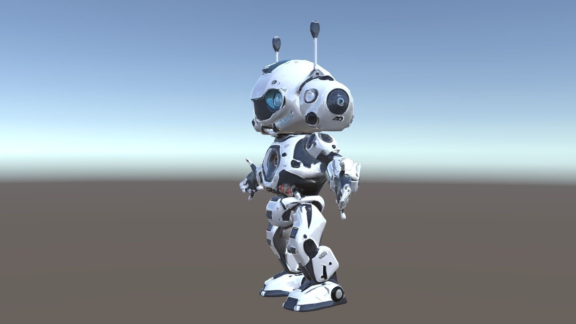 Robbie the Friendly Robot Hightech Versatile Gameready D Cha... Low-poly 3D model_33