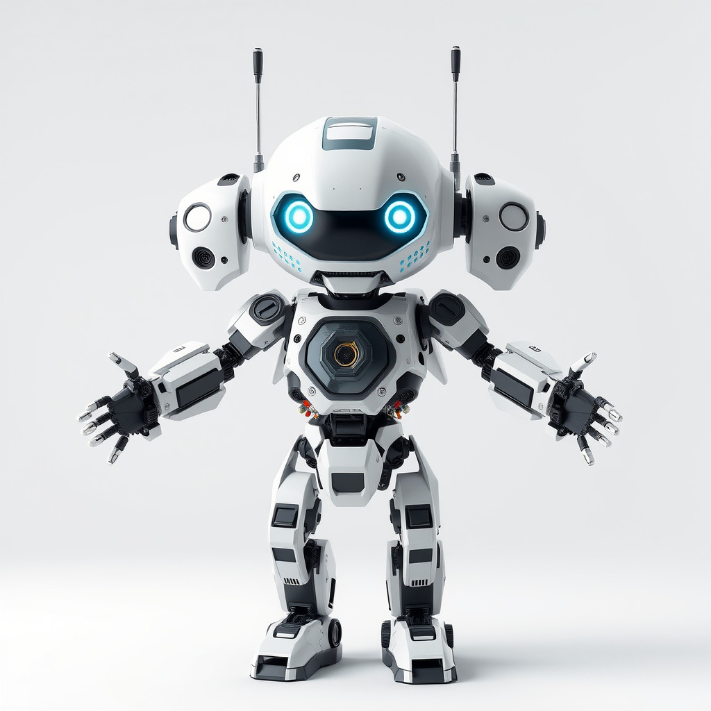 Robbie the Friendly Robot Hightech Versatile Gameready D Cha... Low-poly 3D model_4