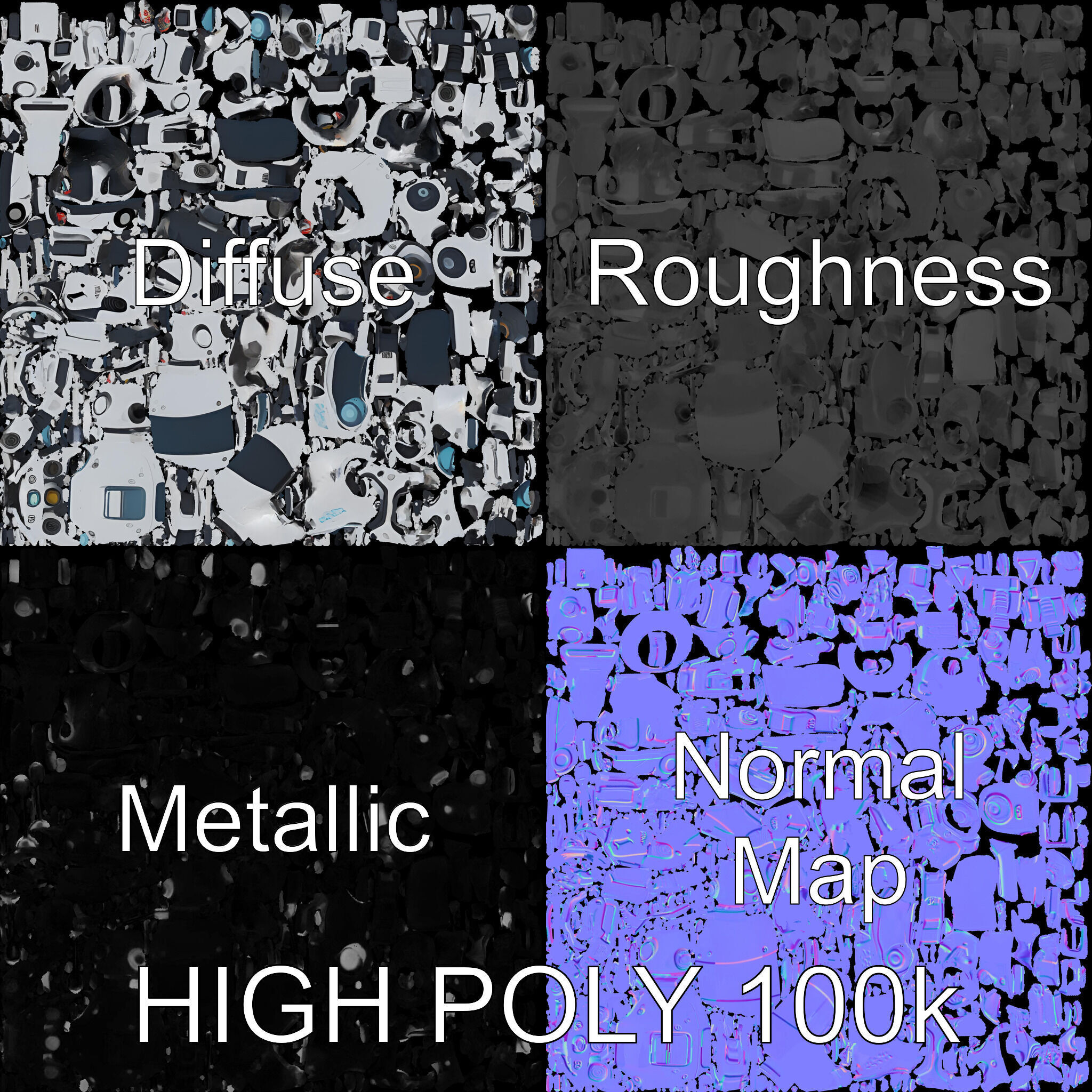 Robbie the Friendly Robot Hightech Versatile Gameready D Cha... Low-poly 3D model_2