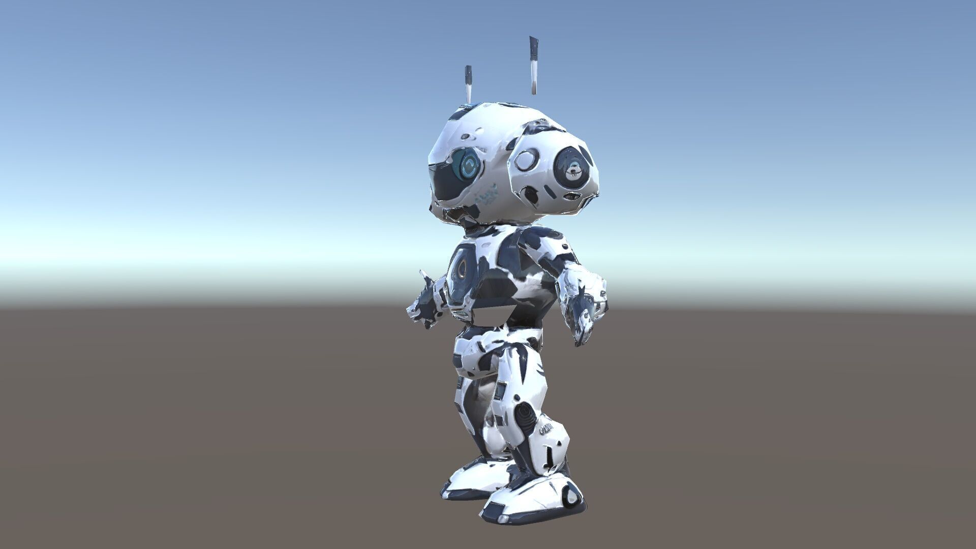 Robbie the Friendly Robot Hightech Versatile Gameready D Cha... Low-poly 3D model_16