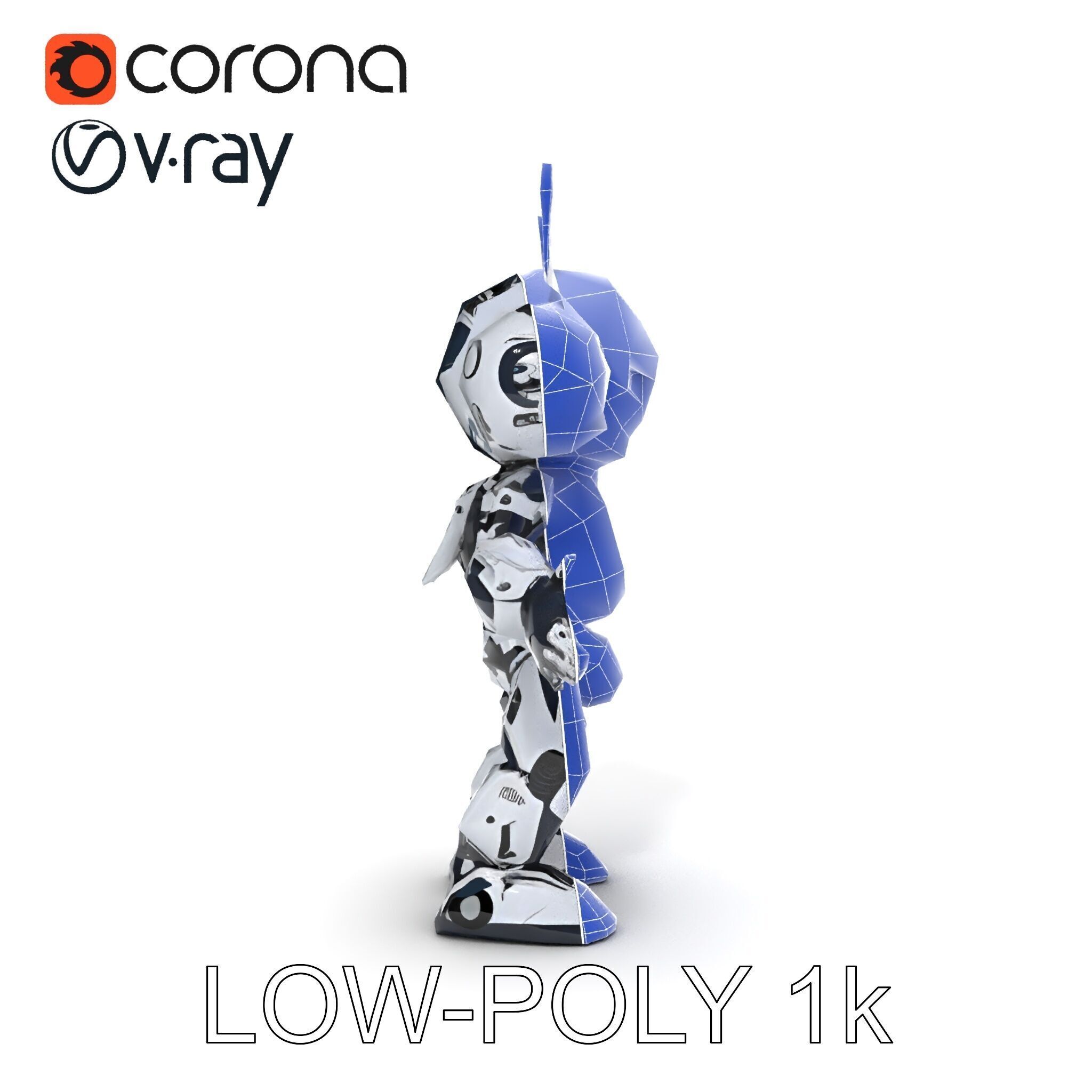 Robbie the Friendly Robot Hightech Versatile Gameready D Cha... Low-poly 3D model_18