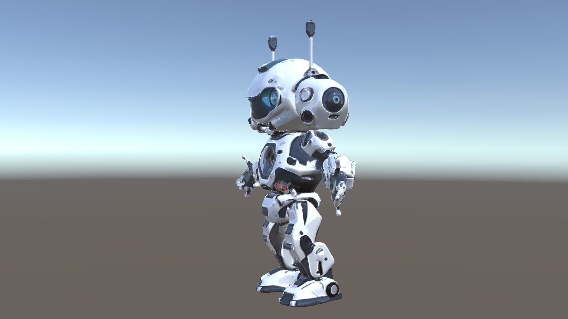Robbie the Friendly Robot Hightech Versatile Gameready D Cha... Low-poly 3D model_5