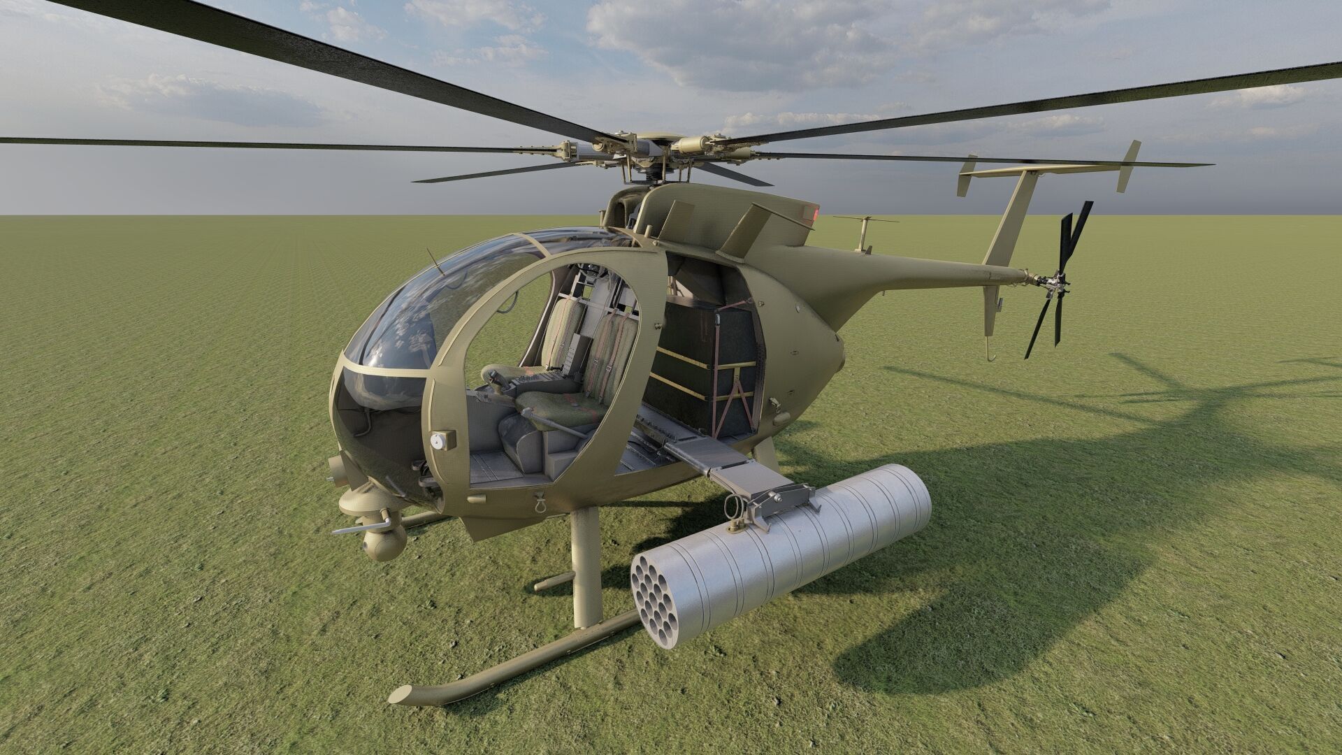 Boeing MH-6M Little Bird 3D model_6