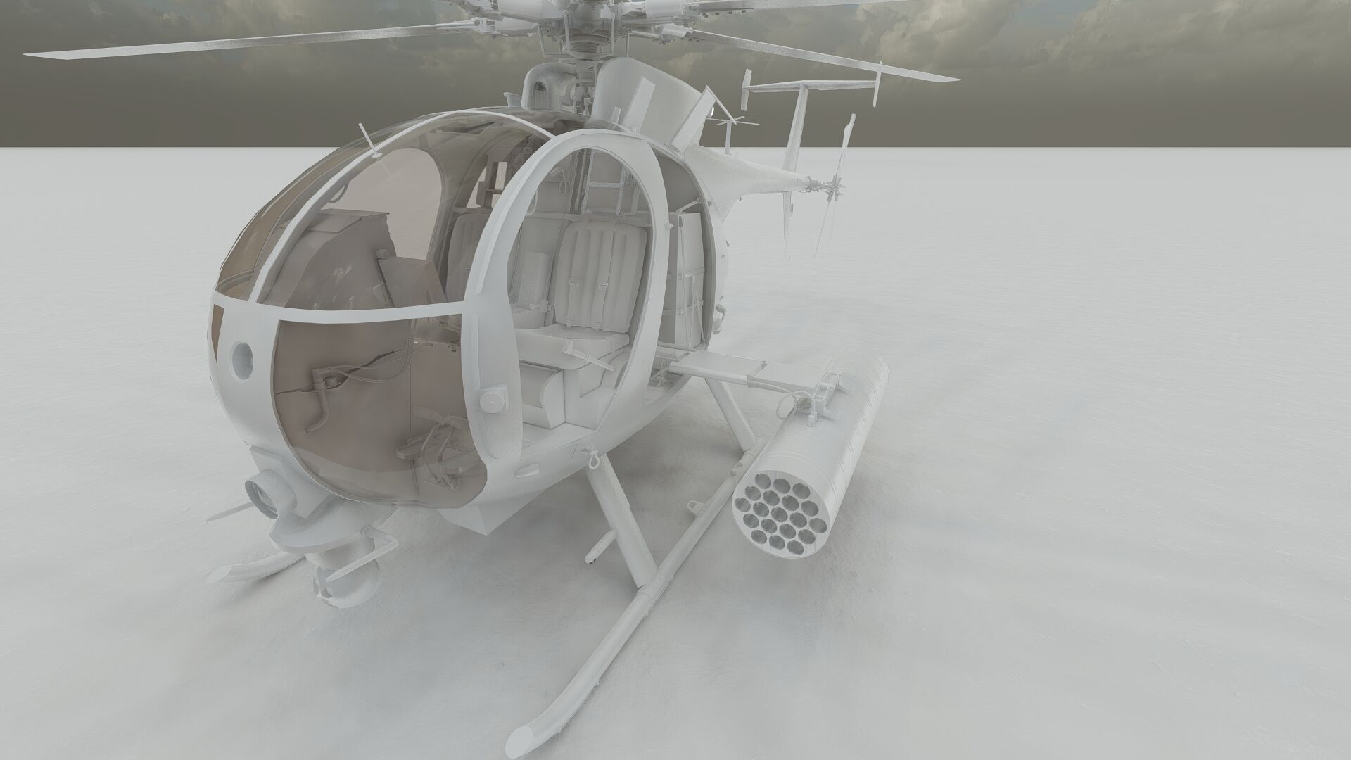 Boeing MH-6M Little Bird 3D model_38