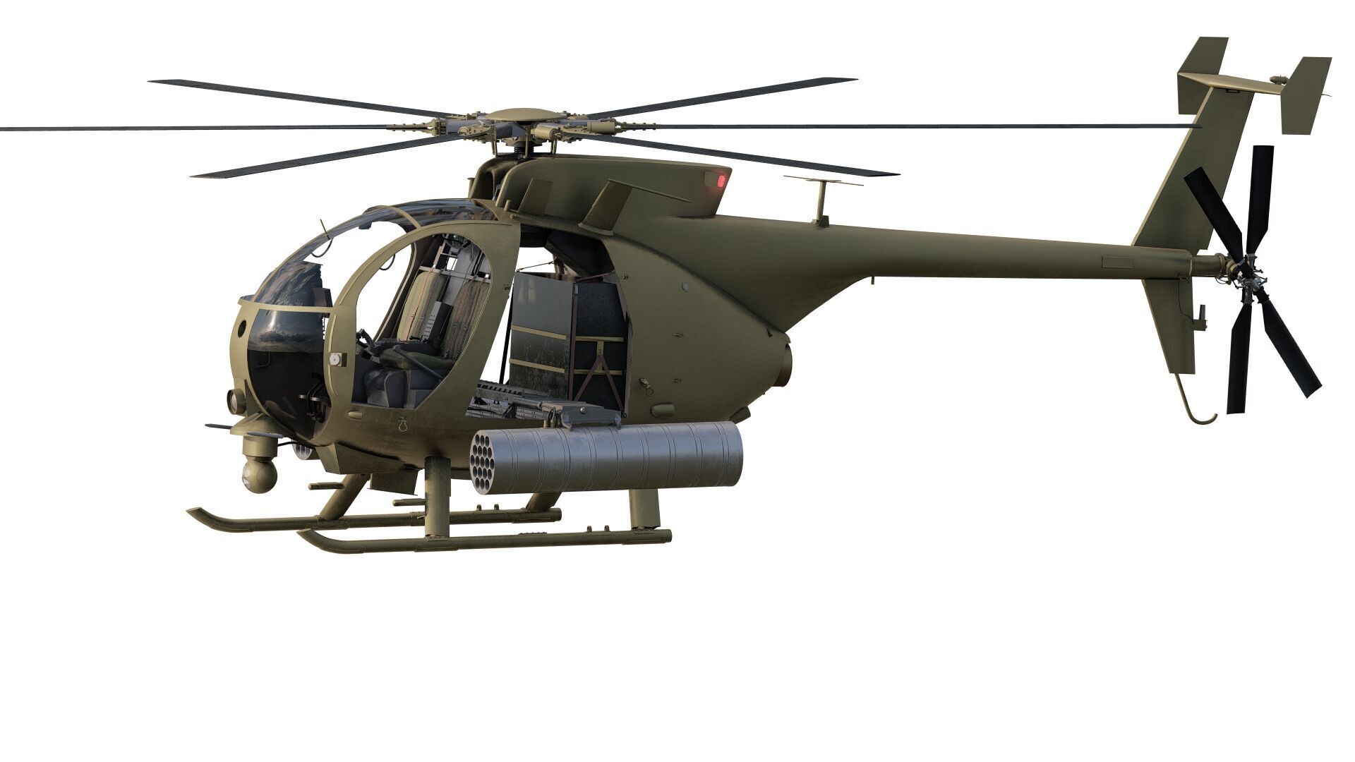Boeing MH-6M Little Bird 3D model_1